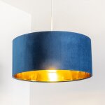 Abat - jour, velours, grand, int�rieur r�fl�chissant, moderne, chic, lampe de table, lampadaire (bleu) ...