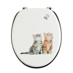 Abattant wc - sur cuvette standard - chatons trendy line wirquin pro