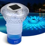 Abko - flotteur de chlore à énergie solaire avec lumières colorées, distributeur de chlore de piscine ... Abko - flotteur de chlore à énergie solaire avec lumières colorées, distributeur de chlore de piscine ...