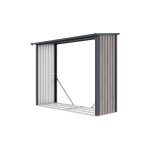 Abri bches mtal en acier galvanis effet bois 3, 27 m3 - 4 stres - l242 x p89 x h190 cm - winwood