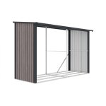 Abri bches mtal en acier galvanis effet bois 5, 78 m3 - 8 stres - l302 x p119 x h190cm - varwood