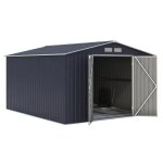 Abri de jardin acier 8. 84 m2. avec kit d'ancrage inclus