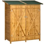 Abri de jardin armoire de jardin remise pour outils sur pied dim. 140l x 75l x 157h cm 2 etag�res 2 portes ...