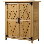 Abri de jardin armoire de jardin remise pour outils sur pied dim. 75l x 40l x 90h cm 3 etag�res 2 portes ...