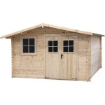 Abri de jardin en bois 14m oz - 388 x 298 x 225 cm - 28 mm Abri de jardin en bois 14m oz - 388 x 298 x 225 cm - 28 mm