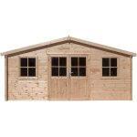 Abri de jardin bois  alex  - 20. 20 m - 4. 80 x 4. 00 x 2. 39 m - 28 mm