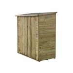 Abri jardin bois adossable  lipki   - 1. 79 x 0. 9 x 1. 78 / 1. 87 m - 1. 61 m - 12 mm - avec plancher ...