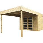 Abri de jardin bois avec auvent - potenza - 5, 37m2 Abri de jardin bois avec auvent - potenza - 5, 37m2