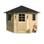 Abri jardin bois  nancy  - 5. 70 m2 - 2. 55 x 2. 55 x 2. 75 m - 28 mm