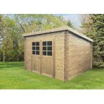 Abri de jardin brest en bois de sapin certifi 298x298x198cm