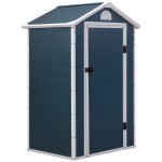 Abri de jardin - cabanon porte verrouillable, fentre - dim. 1, 34l x 1, 04l x 2, 04h m - rsine pp ondule ...