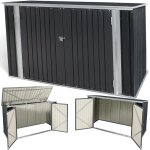 Abri de jardin coffre mtallique vlos, outils - 210 x 130 x 105 cm