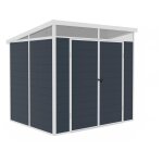 Abri de jardin  detroit  en r�sine - gris - 4. 54m - 1. 91 x 2. 38 m