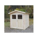 Abri de jardin luciole en bois epica 216x216 cm h. 234 cm - - - rouge