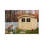 Abri de jardin luciole en bois epica 290x290 cm h. 234 cm - - - naturel clair
