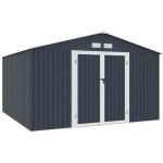 Abri de jardin en métal 10, 85 m2 - kit d'ancrage inclus - gris anthracite Abri de jardin en métal 10, 85 m2 - kit d'ancrage inclus - gris anthracite