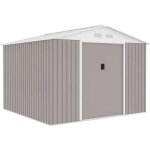 Abri de jardin en métal 7, 06 m - kit d'ancrage inclus - taupe Abri de jardin en métal 7, 06 m - kit d'ancrage inclus - taupe