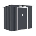 Abri de jardin m�tal monopente  austin  2, 43 m2 - gris