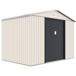 Abri de jardin métal nebraska - 5. 30 m - beige / gris anthracite Abri de jardin métal nebraska - 5. 30 m - beige / gris anthracite