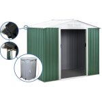 Abri de jardin m�tal -  rosas   - 4, 07 m avec r�cup�rateur d'eau et goutti�re - vert