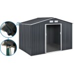 Abri de jardin m�tal -  vegas  - 8, 83 m avec goutti�re - gris