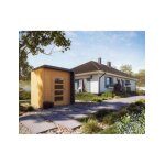 Abri de jardin moderne bratek a bardeau noir 203, 8x201, 9 h. 229 cm coloris ch�ne porte en verre - - ...