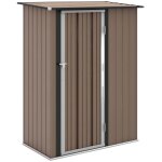 Abri de jardin - remise pour outils - cabanon porte verrouillable - dim. 142l x 84l x 189h cm - t�le ...