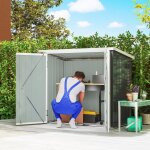 Abri de jardin - remise pour outils - abri v�lo - abri poubelle - 2 portes verrouillables - dim. 147l ...