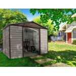 Abri mtal 106tbsl - s. h. t. 5, 97 m - h. 224cm - gris chatagne