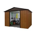 Abri mtal 108wgy - s. h. t. 7, 18 m - h. 212cm - marron bois