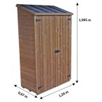 Abri mural multiusages en bois massif traité - s. u. 0, 65 m - panneaux 19 mm Abri mural multiusages en bois massif traité - s. u. 0, 65 m - panneaux 19 mm
