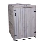 Abris poubelles convient pour deux bacs normaux ou un grand bac 126 x 80 x 98 cm bois mvg gris anthracite ...