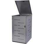 Abri de poubelles ext�rieur conteneurs a ordures jusqu'� 2 bacs 116x71x98 cm en acier inoxydable 04 0005590 ...