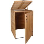 Abri de poubelles extrieur conteneurs a ordures avec couvercle jusqu' 2 bacs 126x79, 5x98 cm en bois ...