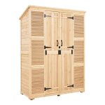 Abri de rangement ext�rieur - duoku - armoire en bois surdimensionn�e - avec toit etanche - portes verrouillab ...