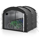 Abri de rangement pour vélos pour 7 - 8 vélos 254x215x192cm costway - tissu etanche - portes zippées ... Abri de rangement pour vélos pour 7 - 8 vélos 254x215x192cm costway - tissu etanche - portes zippées ...