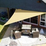 Abris de soleil imperm�able triangle de protection parasol auvent ext�rieur jardin patio piscine ombrelle ...
