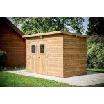 Abri theora en bois - 7, 33 m sans plancher - toit mono pente bac acier Abri theora en bois - 7, 33 m sans plancher - toit mono pente bac acier