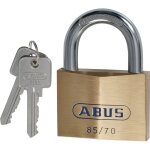 Abus - cadenas cylindrique 85 / 70 gl largeur du corps de verrou 70 mm laiton fermeture identique 0121 ...