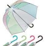 Ac parasol long, en forme de dme, a rayures cuivres. [f441]