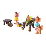 Accessoires miniatures de jardin ferique en rsine, figurines de jardin ferique, chaise pour cour, ...