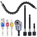 Accessoires de tours, porte embout magnetique visseuse, 3 pcs embouts de tournevis magntiques  tige ...