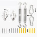 Accessoires de voile de pare - soleil en acier inoxydable, kit de matriel rsistant a la charge, crochet ...