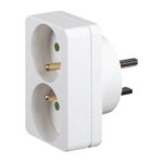 Adaptateur 2p + t 2 fiches legrand 16 a vers socle 20 a