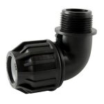 Adaptateur coud� � 90 m�le pe compression codital Ø20 / 1 / 2  de codital - raccord pe compression