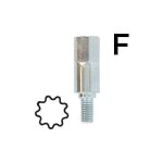 Adaptateur toil 10 dents - se monte avec notre renvoi d'angle universel 1602042, lagueuse 1603093 ...
