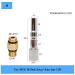 Adaptateur mle pour nettoyeur haute pression, buse de connecteur  dgagement rapide, gnrateur de ...