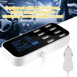 Adaptateur multi - ports usb 8 chargeur mural de bureau affichage  led smart station bt155
