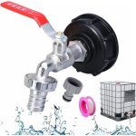 Adaptateur de rservoir d'eau ibc connecteur  filetage 1 / 2 , ibc robinet cuve 1000l robinet recuperateur ...