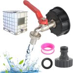 Adaptateur de rservoir ibc connecteur  filetage 1 / 2 , robinet cuve 1000l rcuprateur eau de pluie, ...